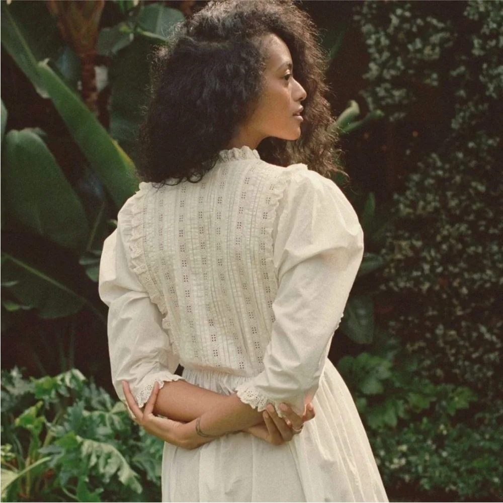 Doen Darby Dress Size S - Powder White - Picture 2 of 8